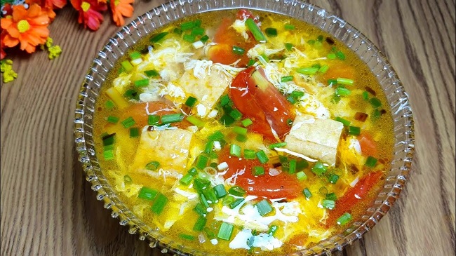 1 bát canh cà chua trứng đậu bao nhiêu calo và ăn có béo không