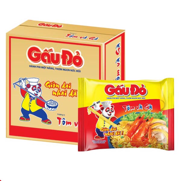 Mì gấu đỏ tôm và gà bao nhiêu calo và ăn có béo không
